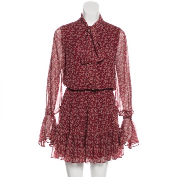 Alexis Dresses & Skirts - Alexis Silk Floral Mini Ruffle Dress